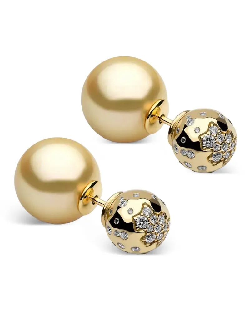 YOKO London 18kt Gelbgoldohrringe mit Südseeperle und Diamant Gold