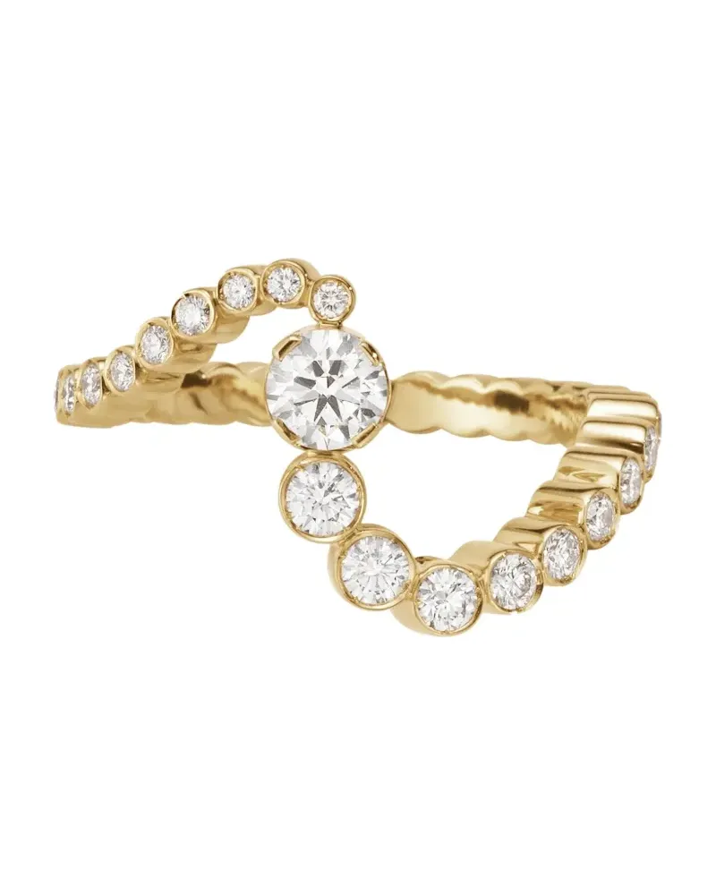 Sophie Bille Brahe 18kt Ensemble Ocean Gelbgoldring mit Diamant Gold