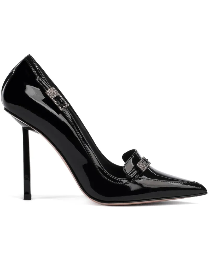 Le Silla Morgana Pumps aus Lackleder - Schwarz Schwarz