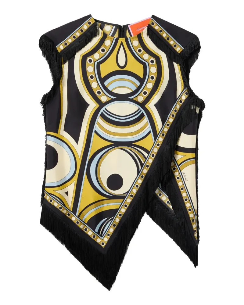 La DoubleJ Top im Schaldesign - Schwarz Schwarz
