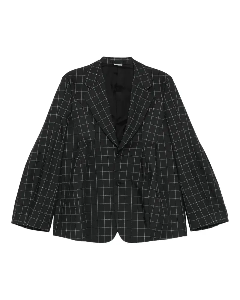 Comme des Garçons windowpane check tailored blazer - Schwarz Schwarz