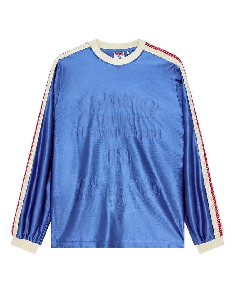 Deus Ex Machina Langarmshirt mit Prägung - Blau Blau