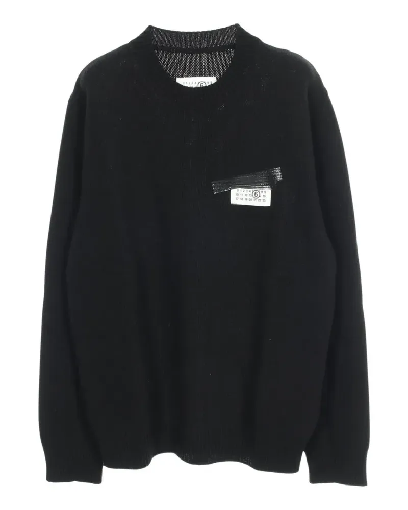 Maison Margiela 2020s Pullover mit Logo-Patch - Schwarz Schwarz