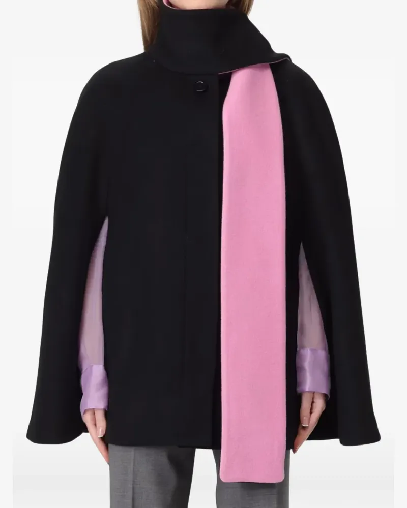 MSGM scarf-collar cape - Schwarz Schwarz