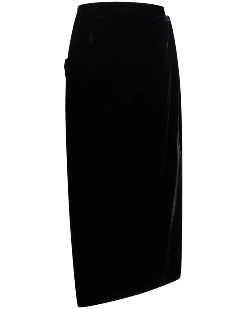 Etro Midirock aus Samt - Schwarz Schwarz