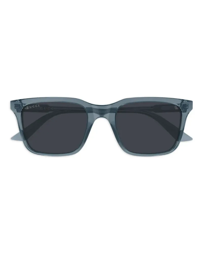 Gucci Sonnenbrille mit eckigem Gestell - Blau Blau