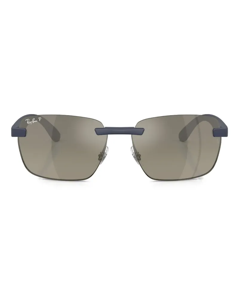 Ray Ban Sonnenbrille mit eckigem Gestell - Blau Blau