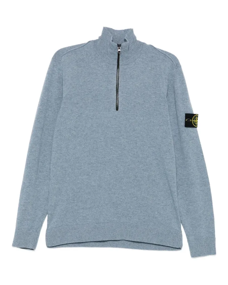 Stone Island Pullover mit Stehkragen - Blau Blau