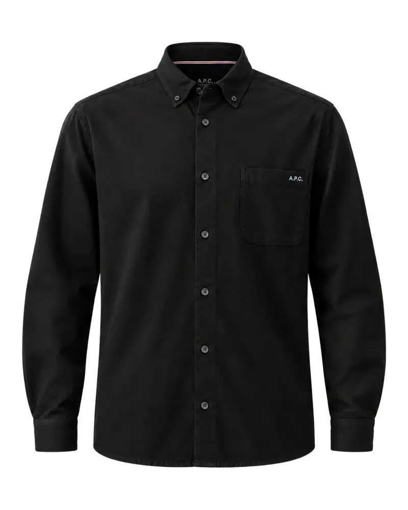 A.P.C. Hemd mit Taschen - Schwarz Schwarz