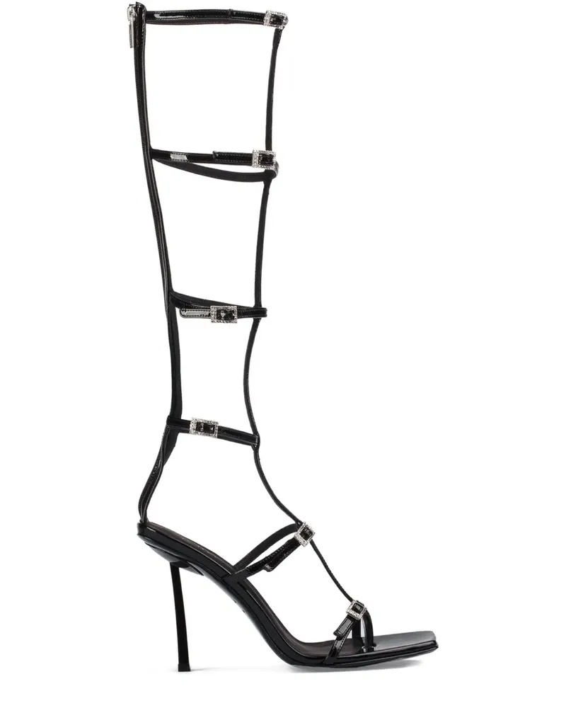 Le Silla Sahara Sandalen 110mm - Schwarz Schwarz