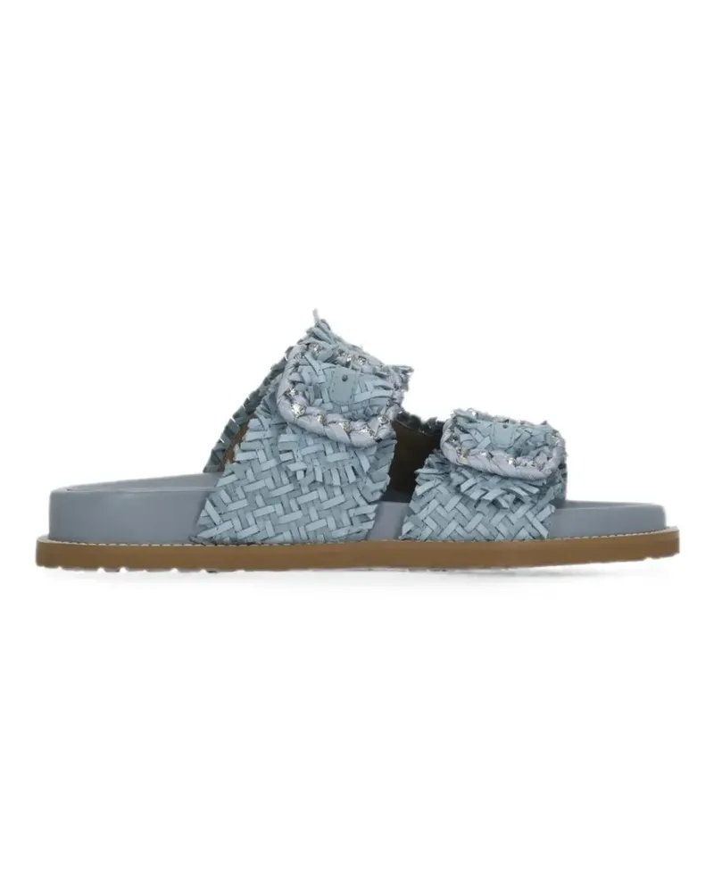 Coral Blue woven strass-embellished sandals - Blau Blau
