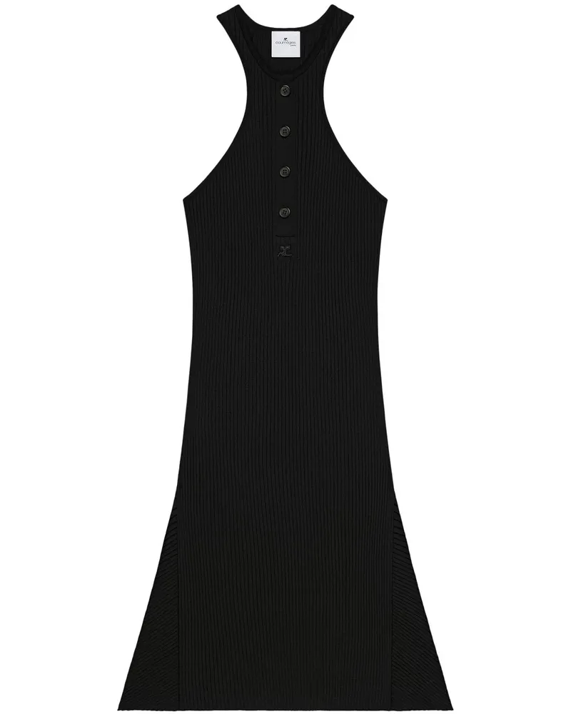 Courrèges Scuba Minikleid - Schwarz Schwarz