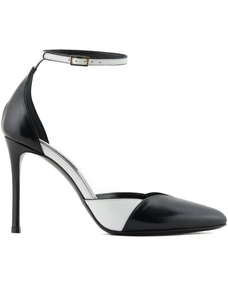 Giorgio Armani Pumps mit Knöchelriemen 95mm - Schwarz Schwarz