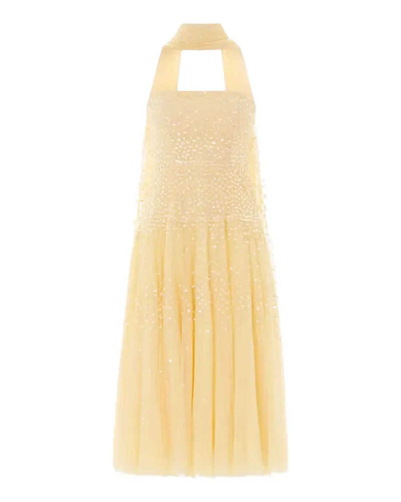 Needle & Thread Sunrise sequined strapless midi dress - Gelb Gelb