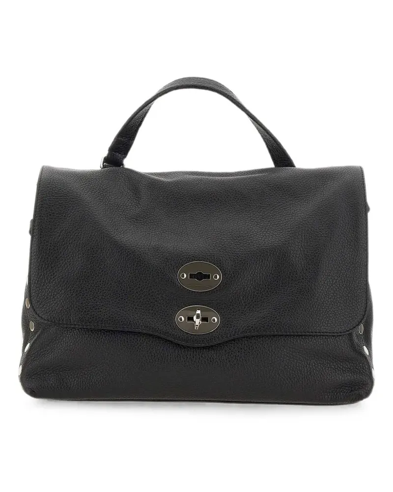 Zanellato Mittelgroße Postina Handtasche - Schwarz Schwarz