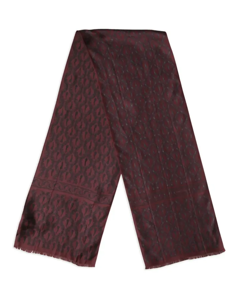 Dolce & Gabbana Ausgefranster Schal mit Paisley-Print - Rot Rot