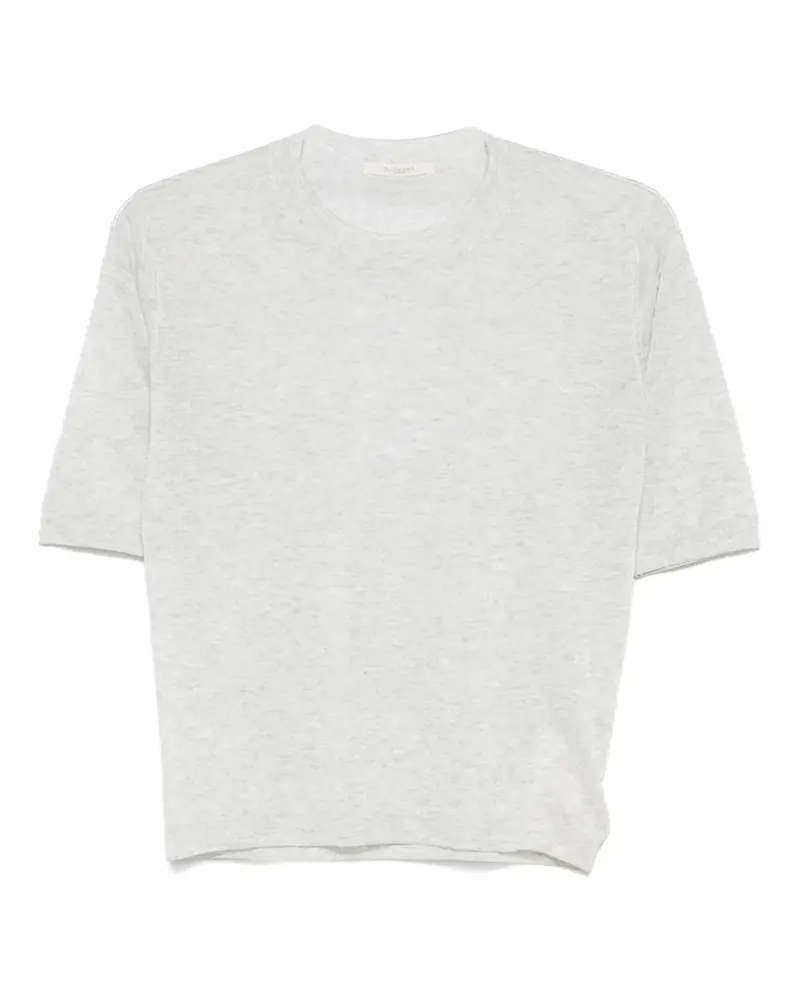 Zanone Fein gestricktes T-Shirt - Grau Grau