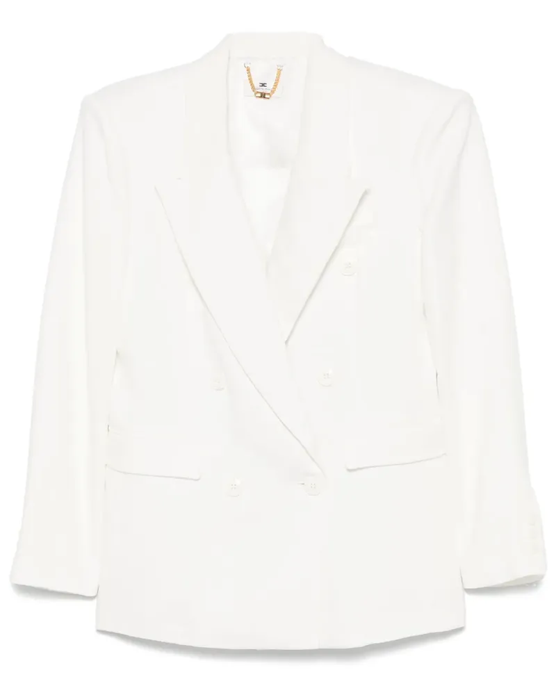 Elisabetta Franchi Doppelreihiger Blazer - Weiß Weiß