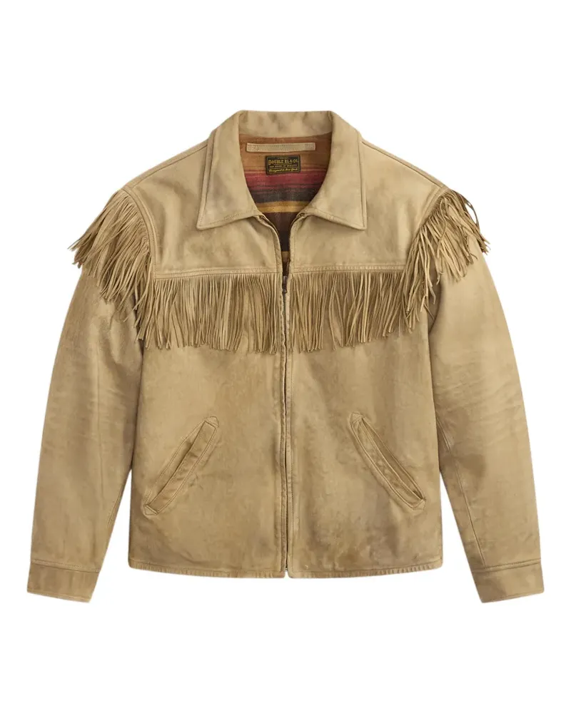 Ralph Lauren Wildleder-Jacke mit Fransenbesatz - Nude Nude