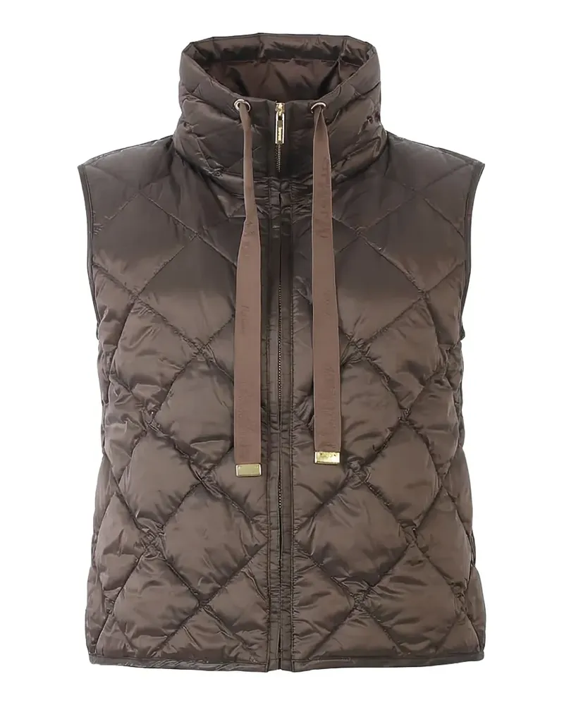 Max Mara Gesteppte Tregic Weste mit Stehkragen - Braun Braun