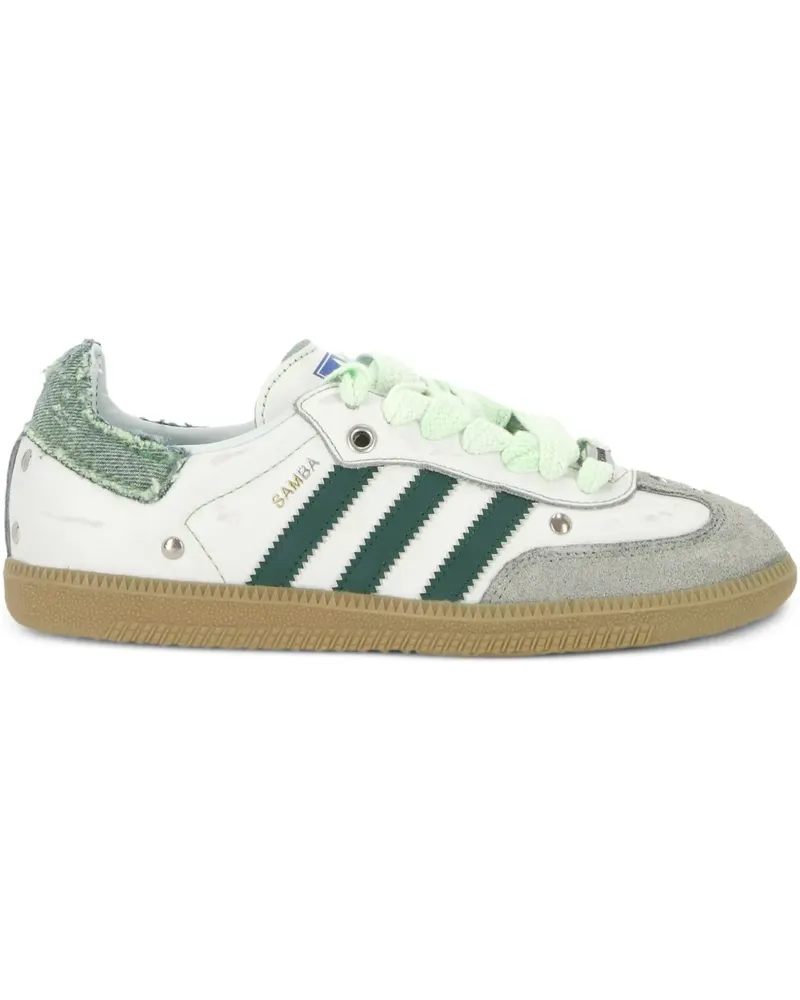 adidas Personalisierte  Samba Sneakers mit drei Streifen - Weiß Weiß
