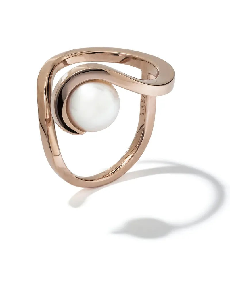 TASAKI 18kt Aurora Rotgoldring mit Akoya-Perle - Silber Silber