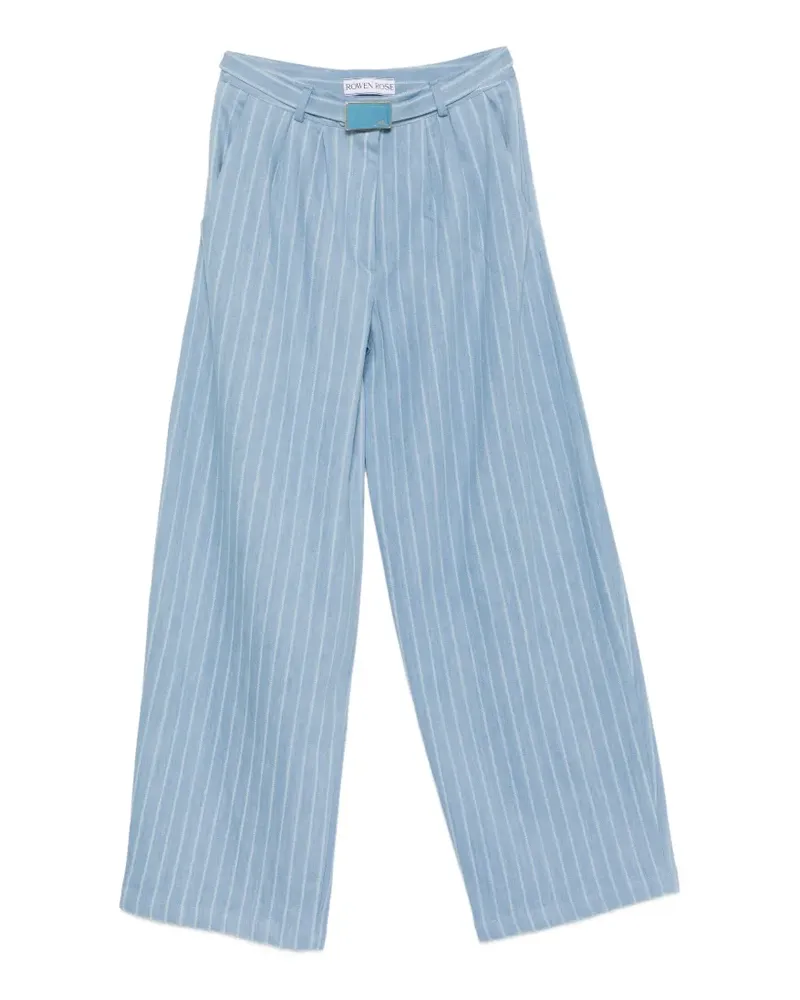 Rowen Rose striped wide-leg jeans - Blau Blau
