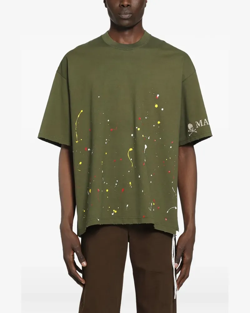 Mastermind World distressed crew-neck T-shirt - Grün Grün