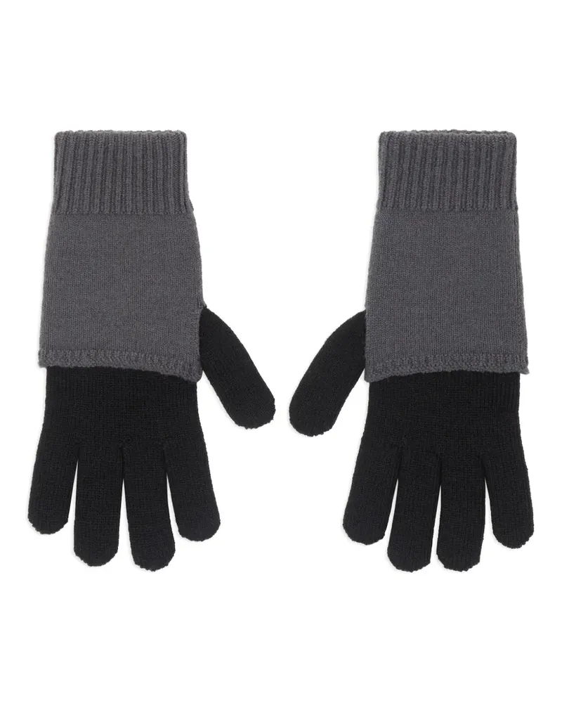 Maison Margiela two-tone knit gloves - Schwarz Schwarz
