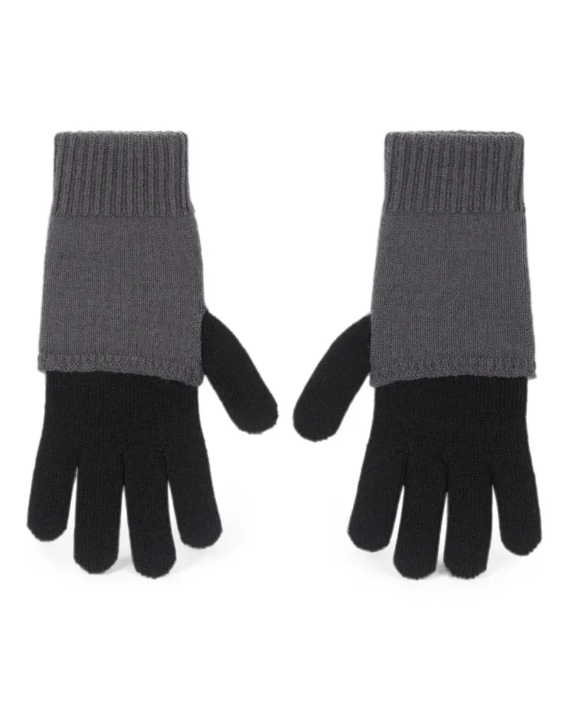 Maison Margiela two-tone knit gloves - Schwarz Schwarz