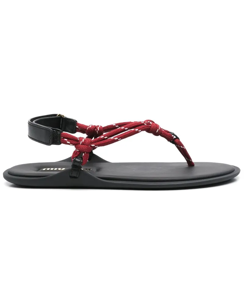 Miu Miu Sandalen mit Kordelriemen - Rot Rot