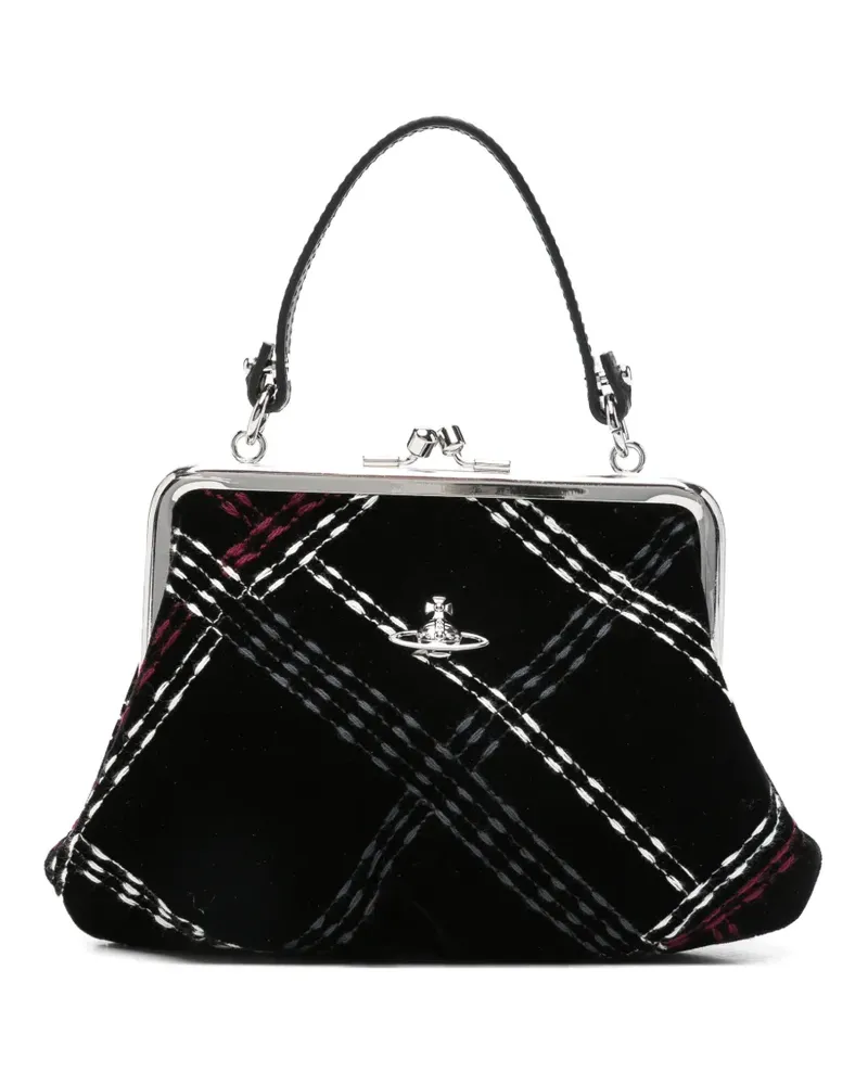 Vivienne Westwood Mini-Tasche mit Granny Check - Schwarz Schwarz
