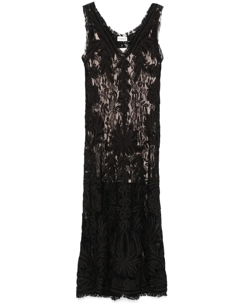P.A.R.O.S.H. Maxikleid aus Spitze - Schwarz Schwarz