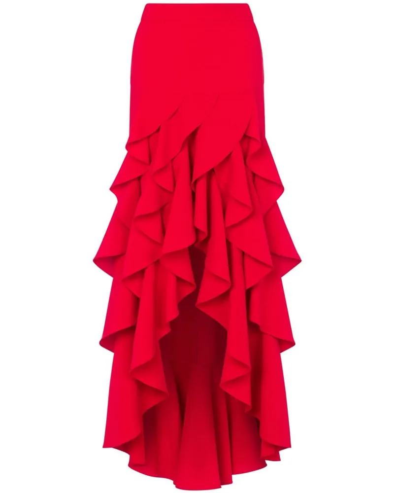 Moschino Asymmetrischer Midirock - Rot Rot