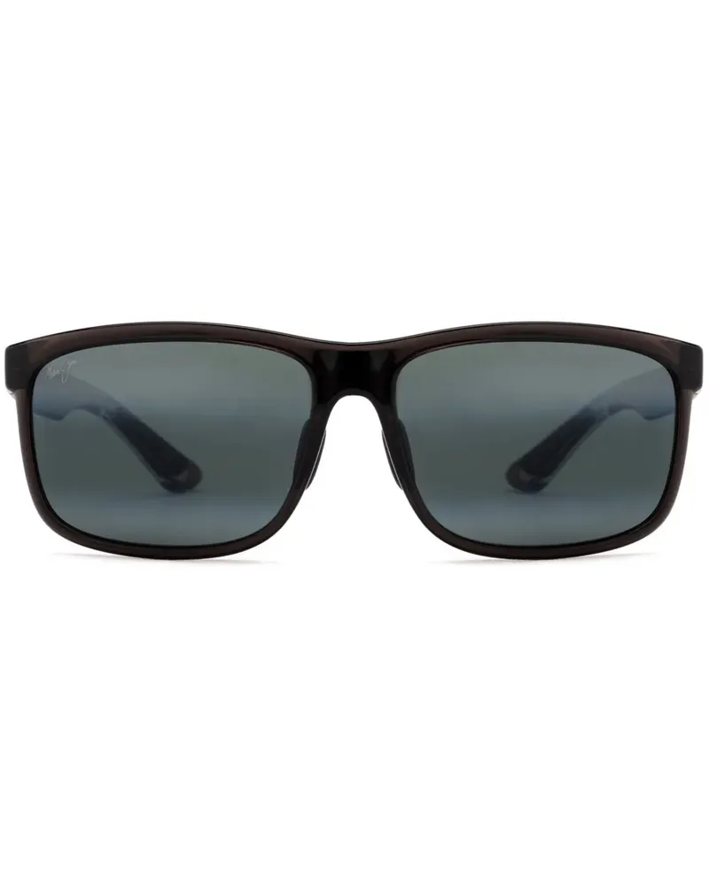 Maui Jim Huelo Sonnenbrille mit eckigem Gestell - Grau Grau