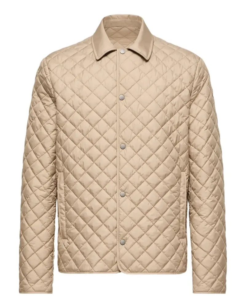 Moncler Avrelie diamond quilted padded shirt jacket - Nude Nude