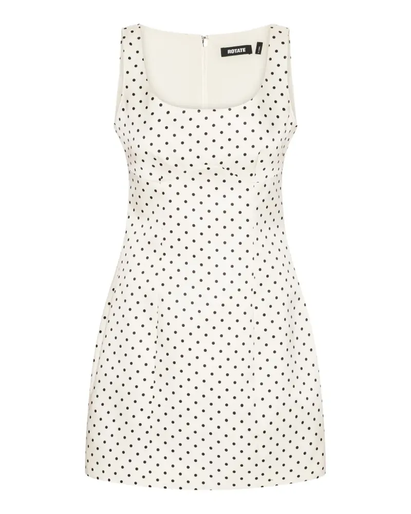 ROTATE Birger Christensen Kleid mit Polka Dots - Nude Nude
