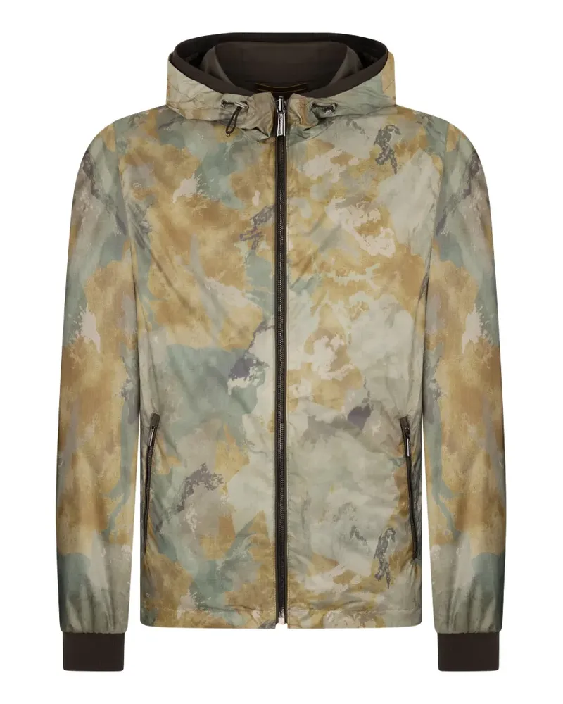 MOORER hooded zip-fastening jacket - Nude Nude