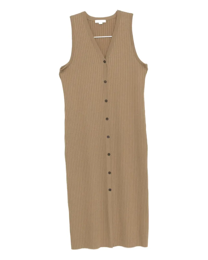 Vince ribbed V-neck dress - Braun Braun