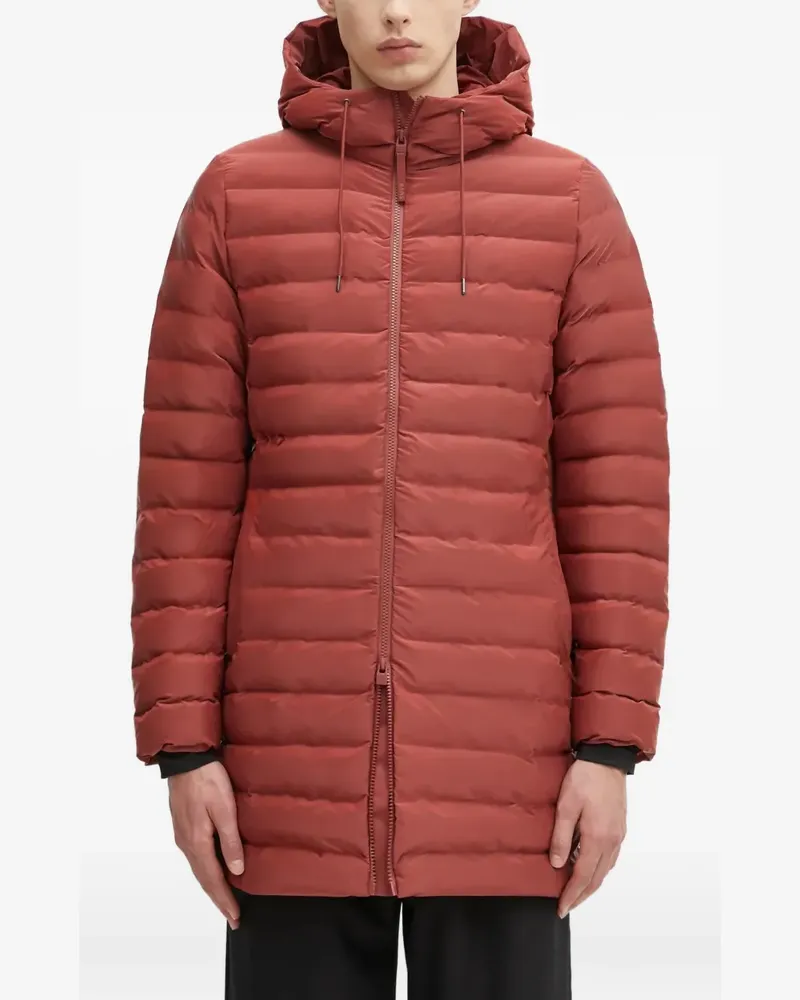 RAINS Lohja Curve W3T3 hooded padded coat - Rot Rot