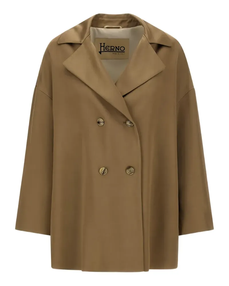 Herno Doppelreihiger Cabanjacke mit Revers - Nude Nude