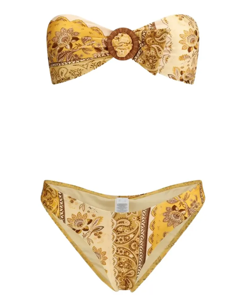 Zimmermann Bikini mit Paisley-Print - Gelb Gelb