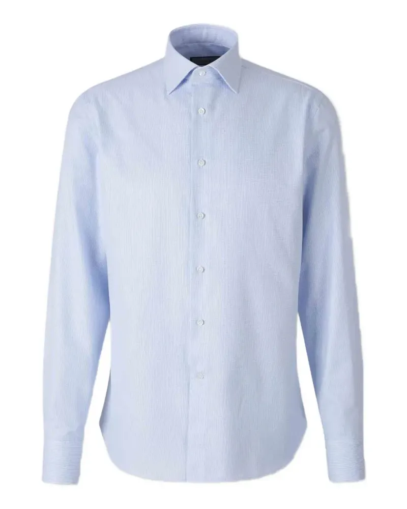 Canali micro-check long-sleeve shirt - Blau Blau