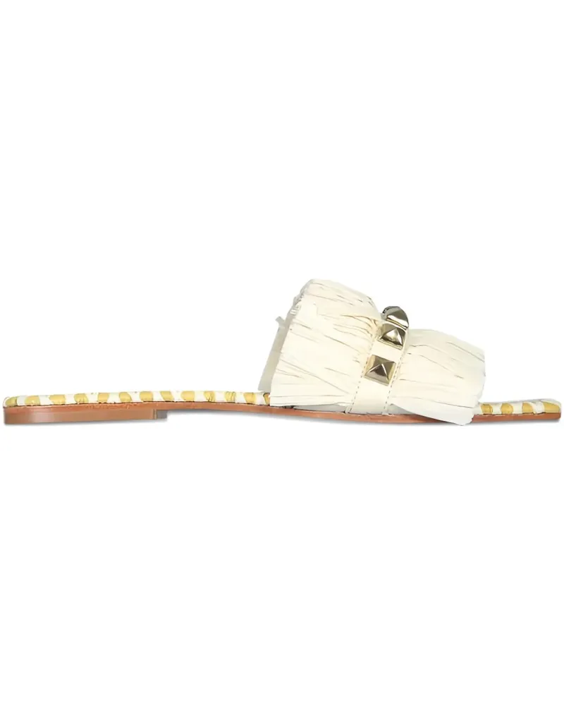 DE SIENA fringed studded sandals - Nude Nude