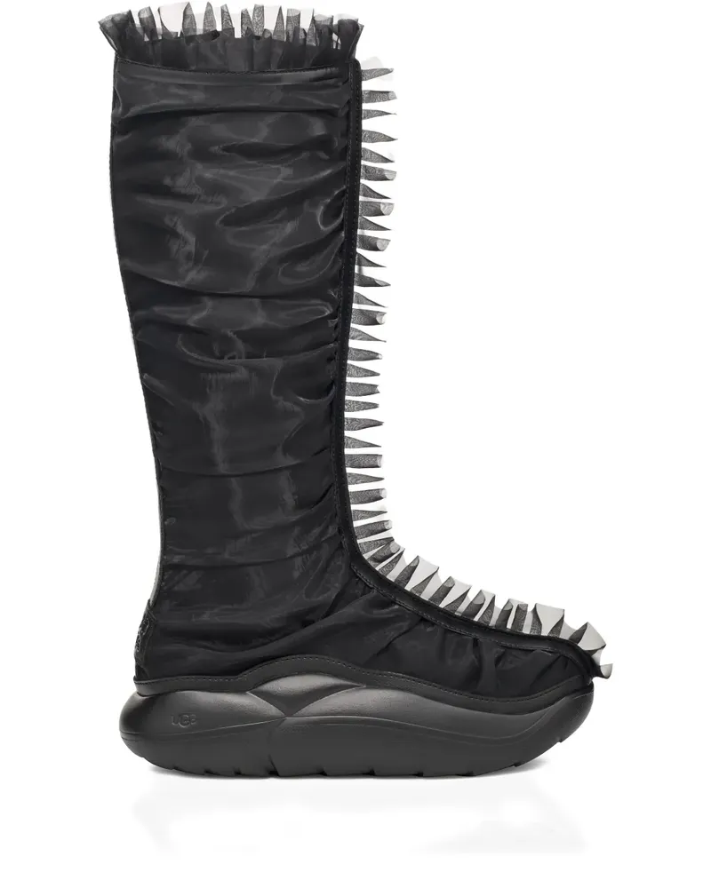 UGG Hohe Stiefel mit Rüschen - Schwarz Schwarz