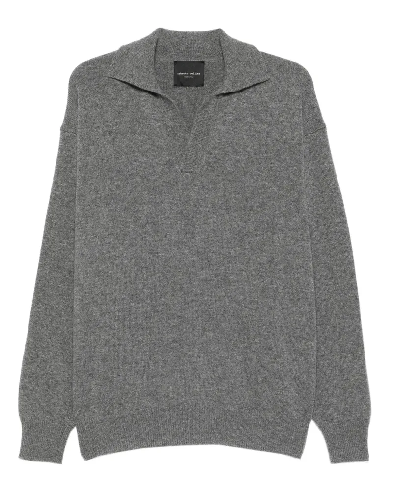 Roberto Collina Pullover mit V-Ausschnitt - Grau Grau