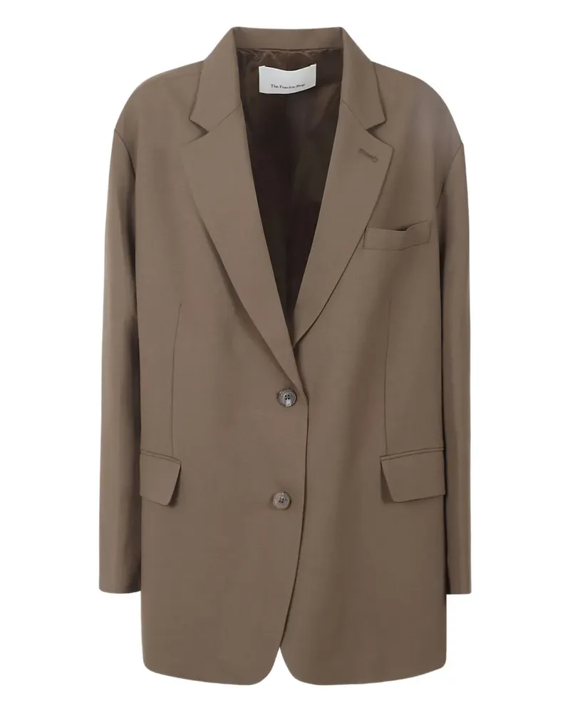 FRANKIE Shop Bea button fastening blazer - Braun Braun