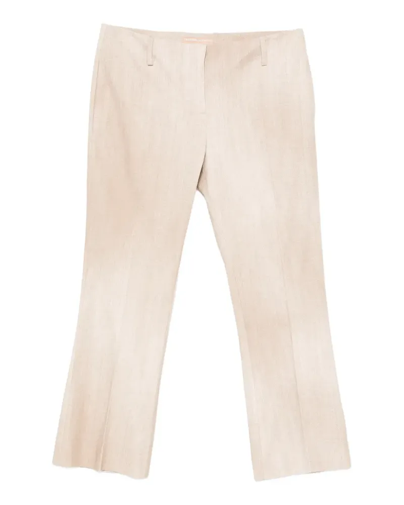 Ermanno Scervino Emy textured cropped trousers - Nude Nude
