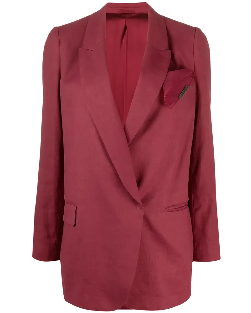 Brunello Cucinelli Asymmetrischer Blazer - Rot Rot