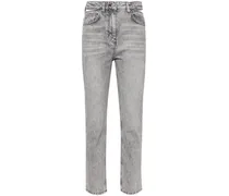 Indro Tapered-Jeans mit Cut-Out - Grau